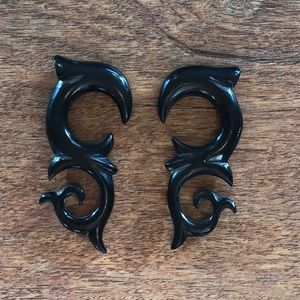 Buffalo horn earrings